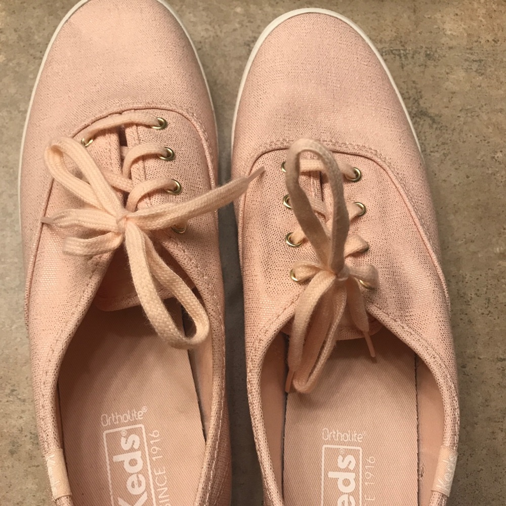 KEDS sneakers pink with gold detail